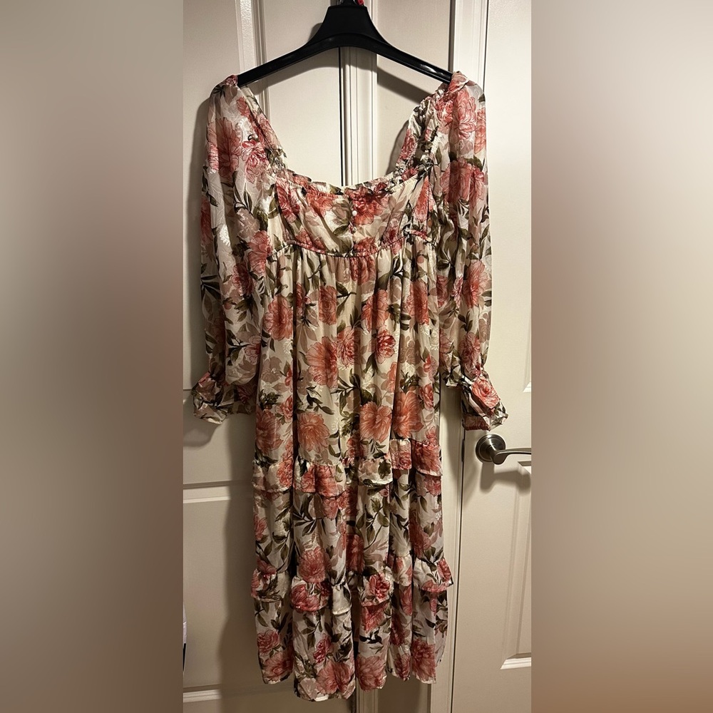 Maxi dress off shoulder floral dress new